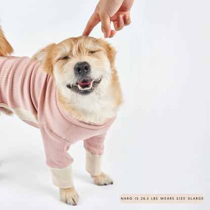 High-neck Blush Dog Onesie