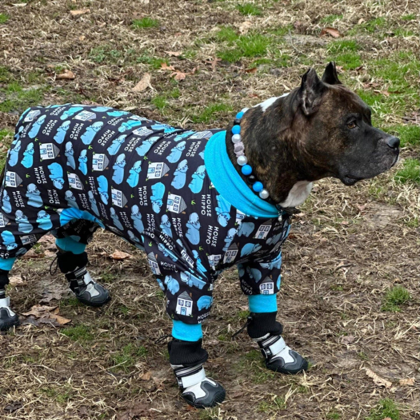 Black 'Pitty-potamus' Pit bull Pajamas