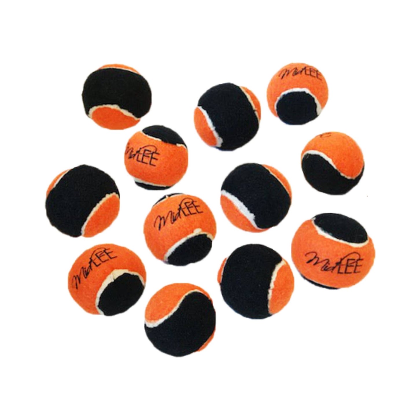 Midlee Orange/Black Mini Dog Halloween Tennis Balls (12pk)