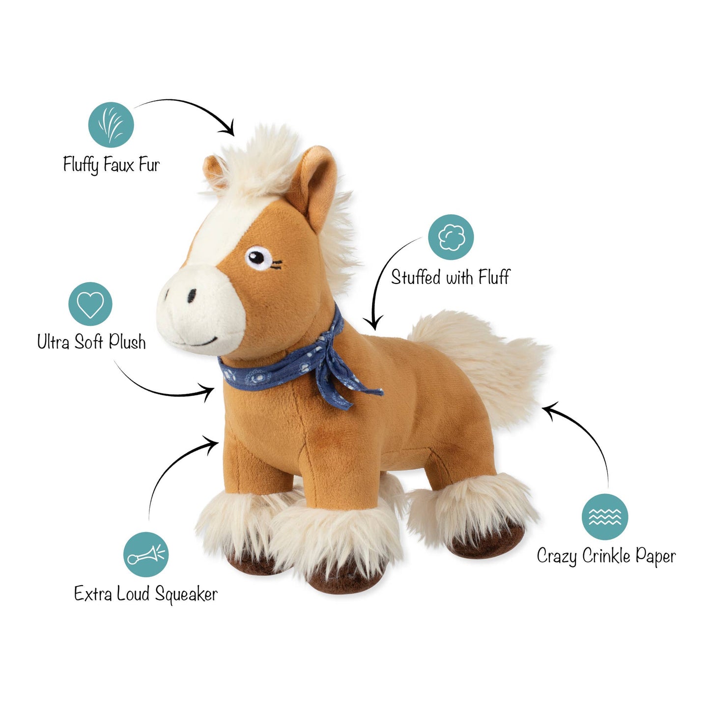 Hay There Cutie Stuffed Horse Dog Toy