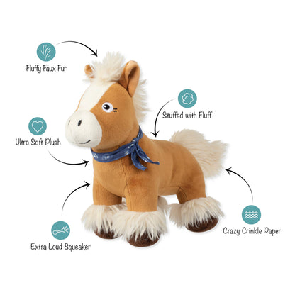 Hay There Cutie Stuffed Horse Dog Toy