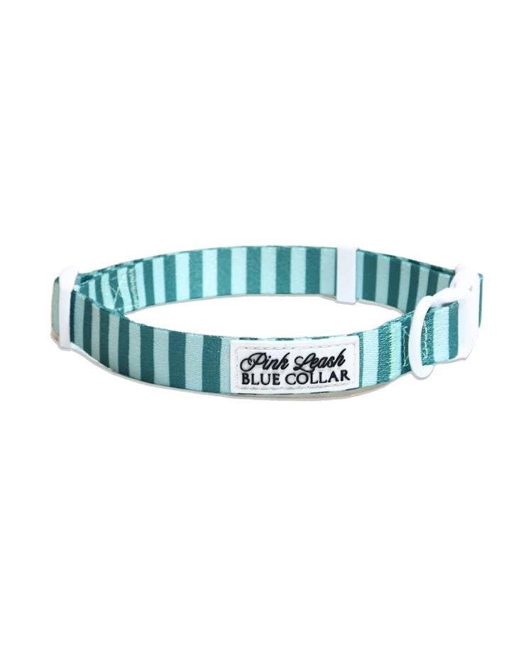 Mint and Green Striped Collar