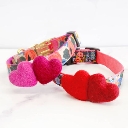 We Heart You Dog Collar Accessory - Double