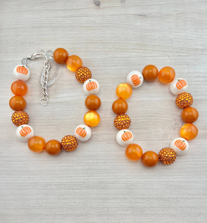 Autumn Pumpkin Dog Necklace - Assorted Sizes