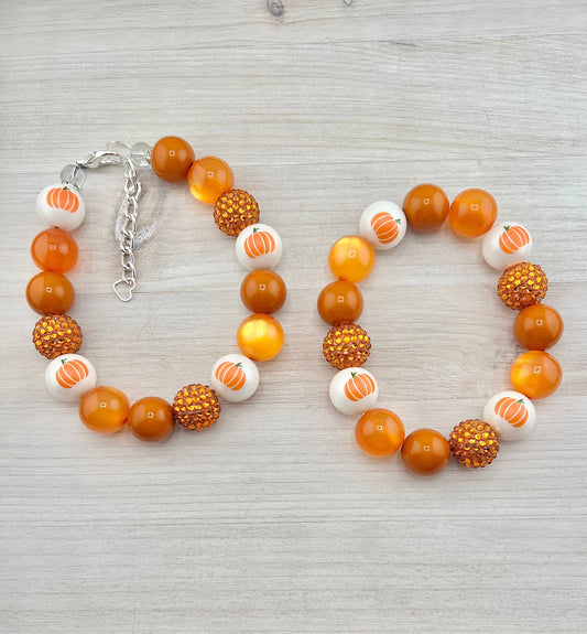 Autumn Pumpkin Dog Necklace - Assorted Sizes