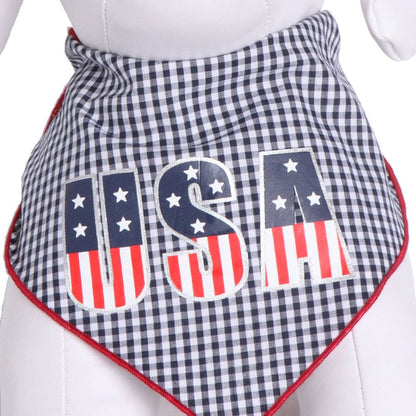 USA Blue Gingham Bandana