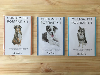 Custom Watercolor Pet Portrait - Assorted Sizes