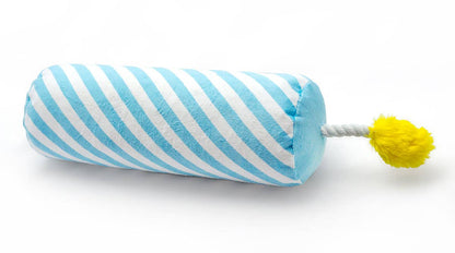 Birthday Candle Plush Dog Toy with Rope 16" - Assorted Colors