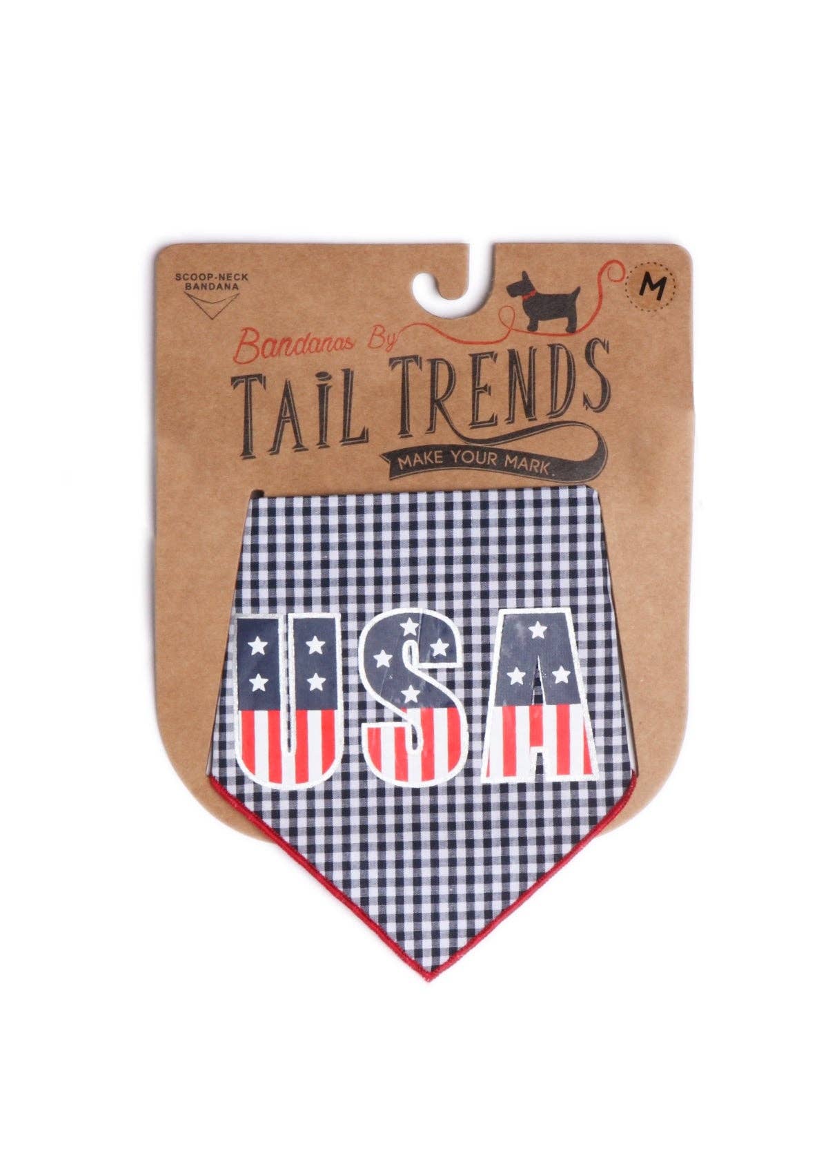 USA Blue Gingham Bandana