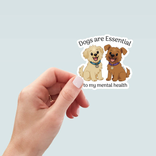 Mental Health Dog Vinyl Sticker
