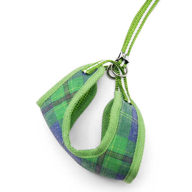 EasyGO Dog Harness Green Plaid