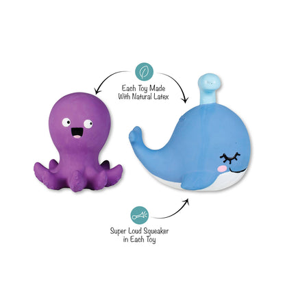 Happy to Sea You 2pc Latex Dog Toys