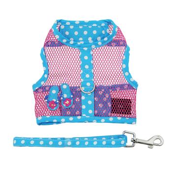 Cool Mesh Dog Harness Under the Sea Collection - Pink and Blue Flip Flop