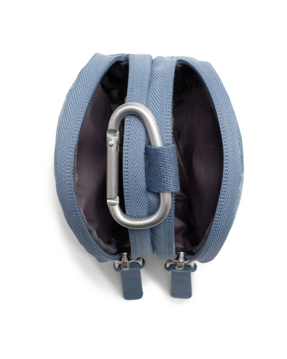 Denim Check Snackpack-Double Insulated Dog Treat Pouch