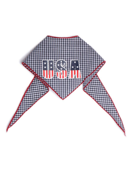 USA Blue Gingham Bandana