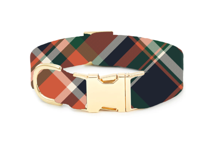 Dakota Plaid Flannel Dog Collar