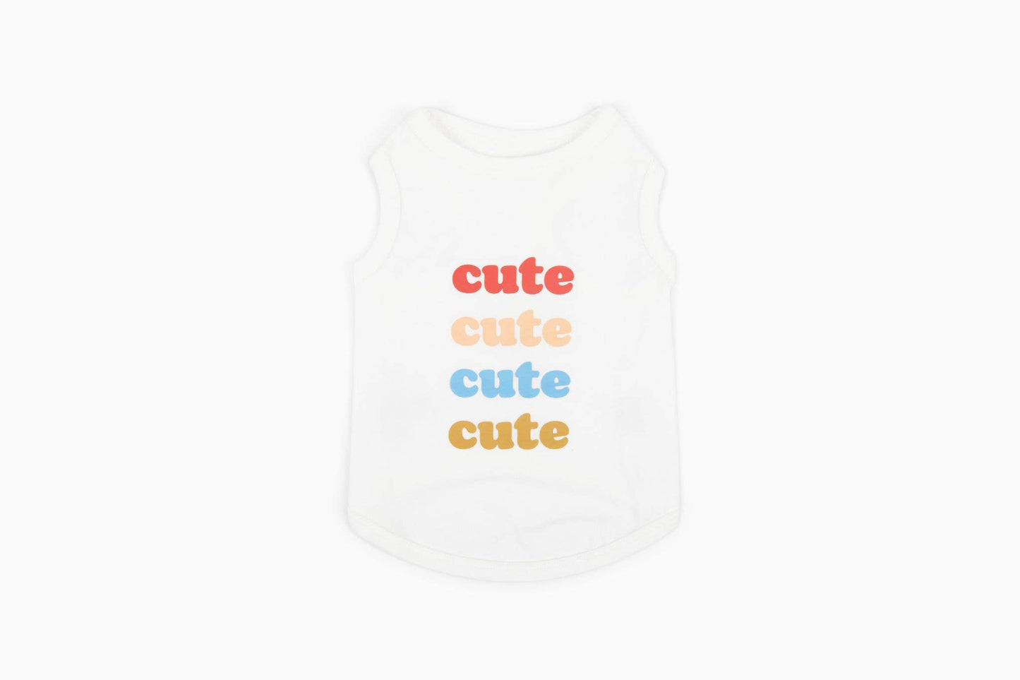 "Cute Cute Cute" Sleeveless Dog T-Shirt