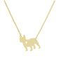 Gold Dipped Brass Dog Necklace