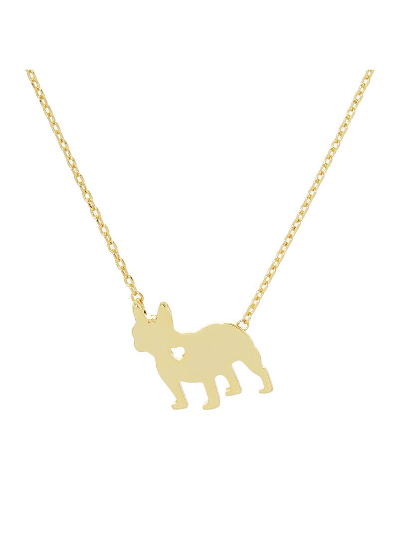 Gold Dipped Brass Dog Necklace