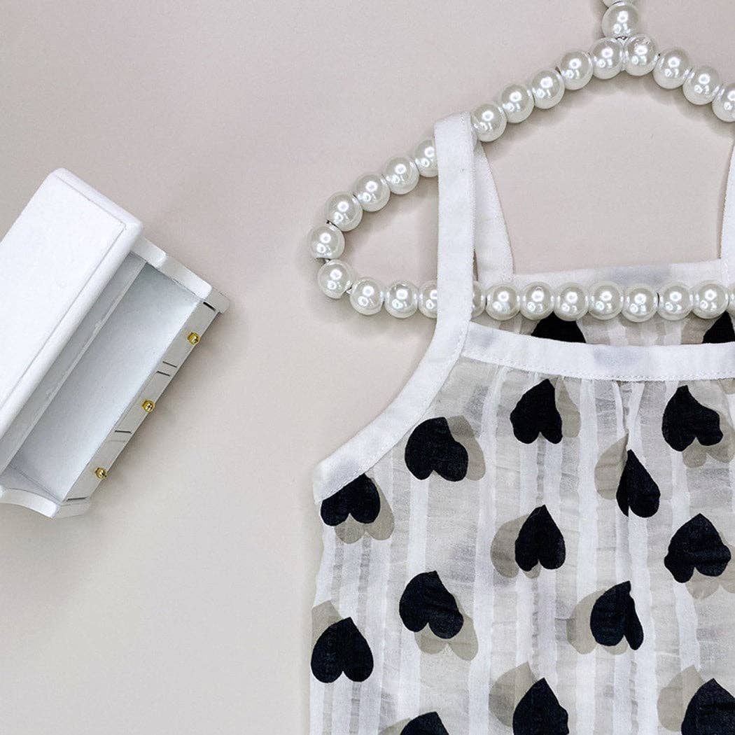 Princess Style Heart Print Dog Dress