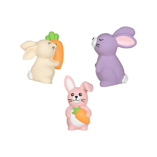Hopping Love Carrots 3pc Latex Dog Toy