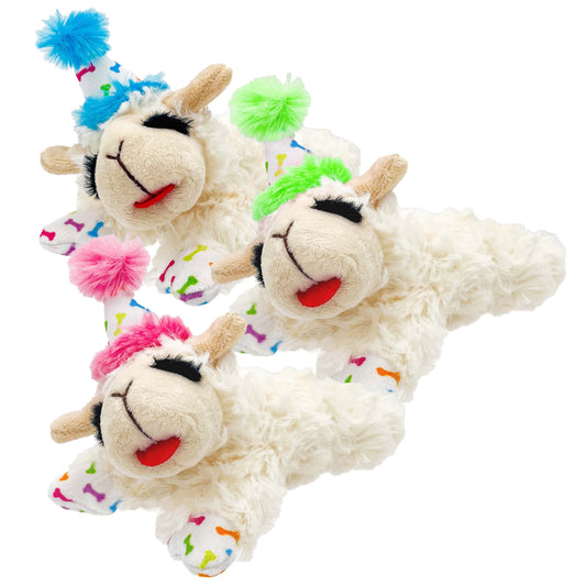 Lamb Chop w/ Birthday Hat Plush Dog Toy 4" Assorted Colors
