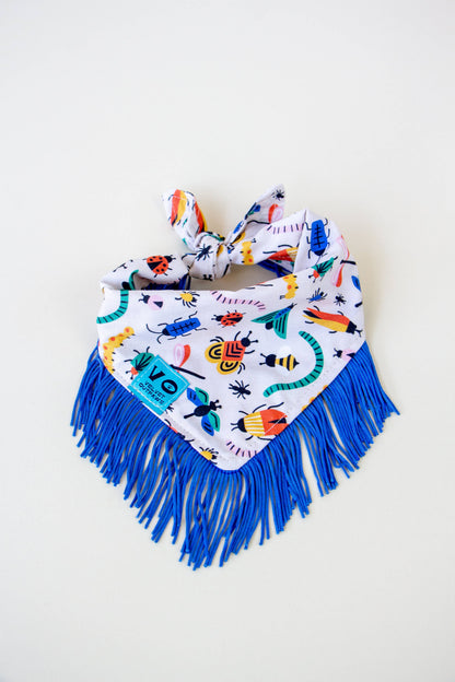 Bugs with Blue Fringe Bandana
