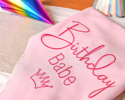 Embroided Birthday Babe Bandana