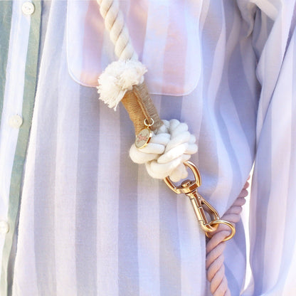 Rosy Quartz Ombre | Hands Free Rope Leash | 8ft Extra Sturdy