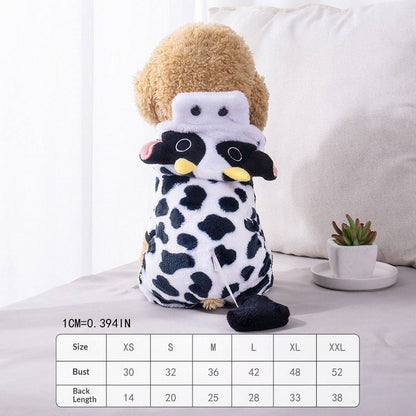 Plush Cow Dog Costume