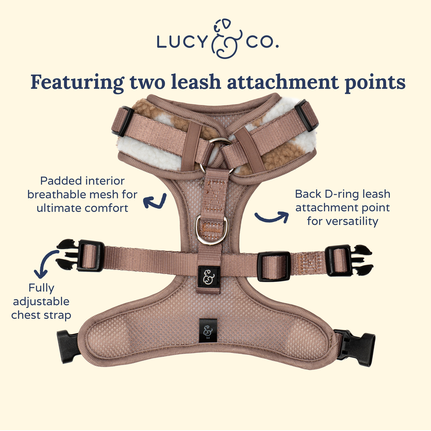 Playing Checkers Teddy Fleece No-Pull Harness