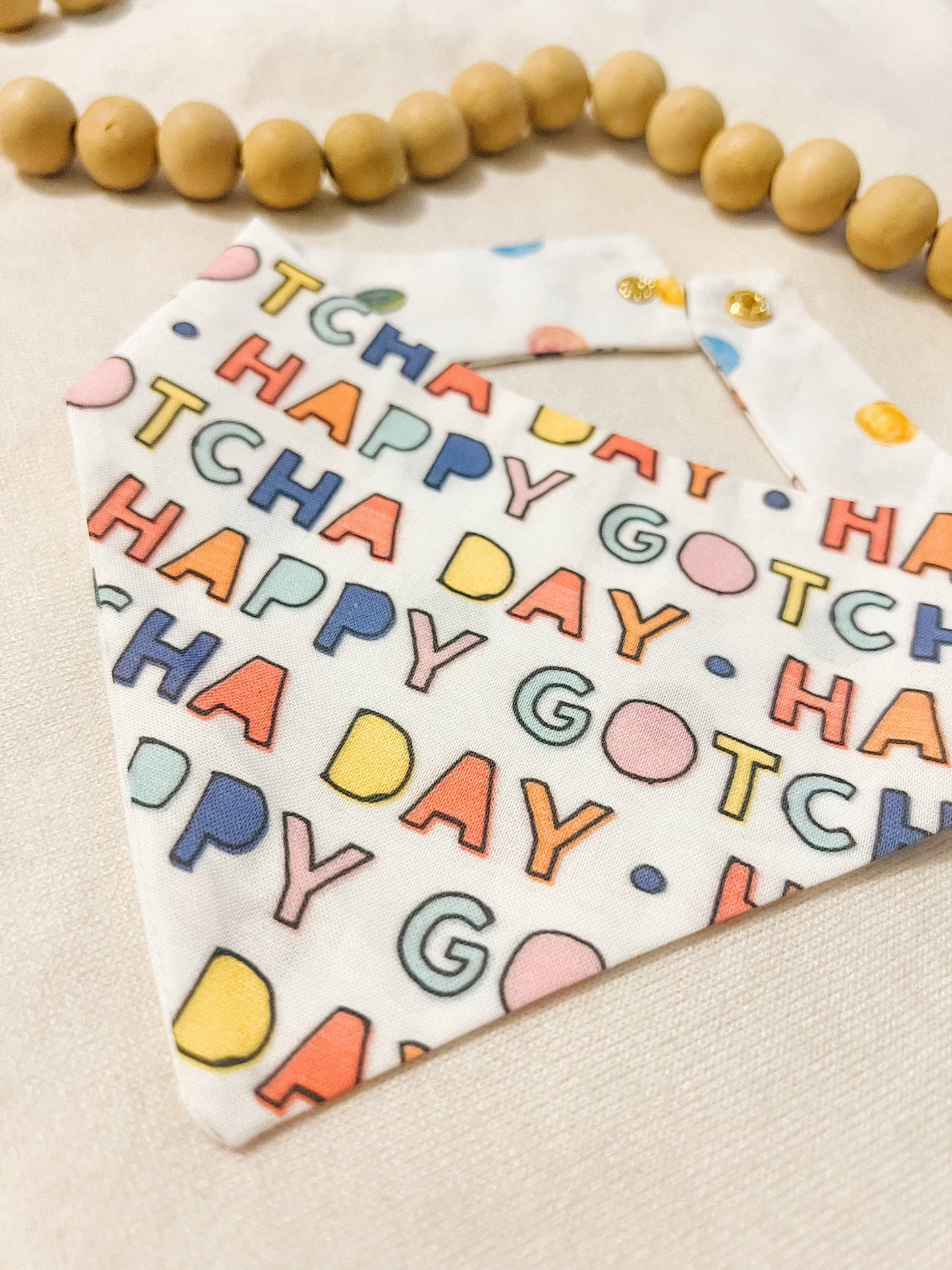 Happy Gotcha Day Reversible Dog Bandana