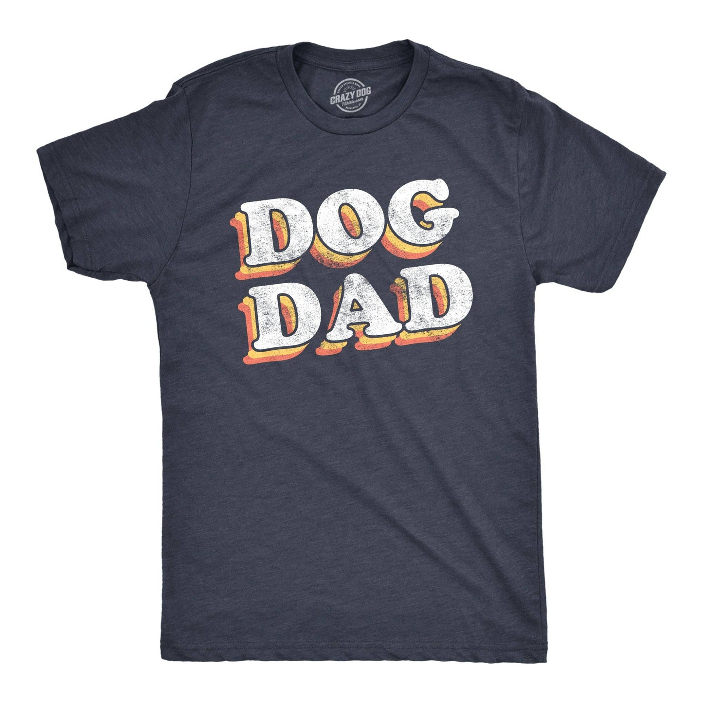 Camiseta retro para hombre con texto "Dog Dad"