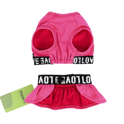 Hot Pink Athleisure 2 Piece Dress