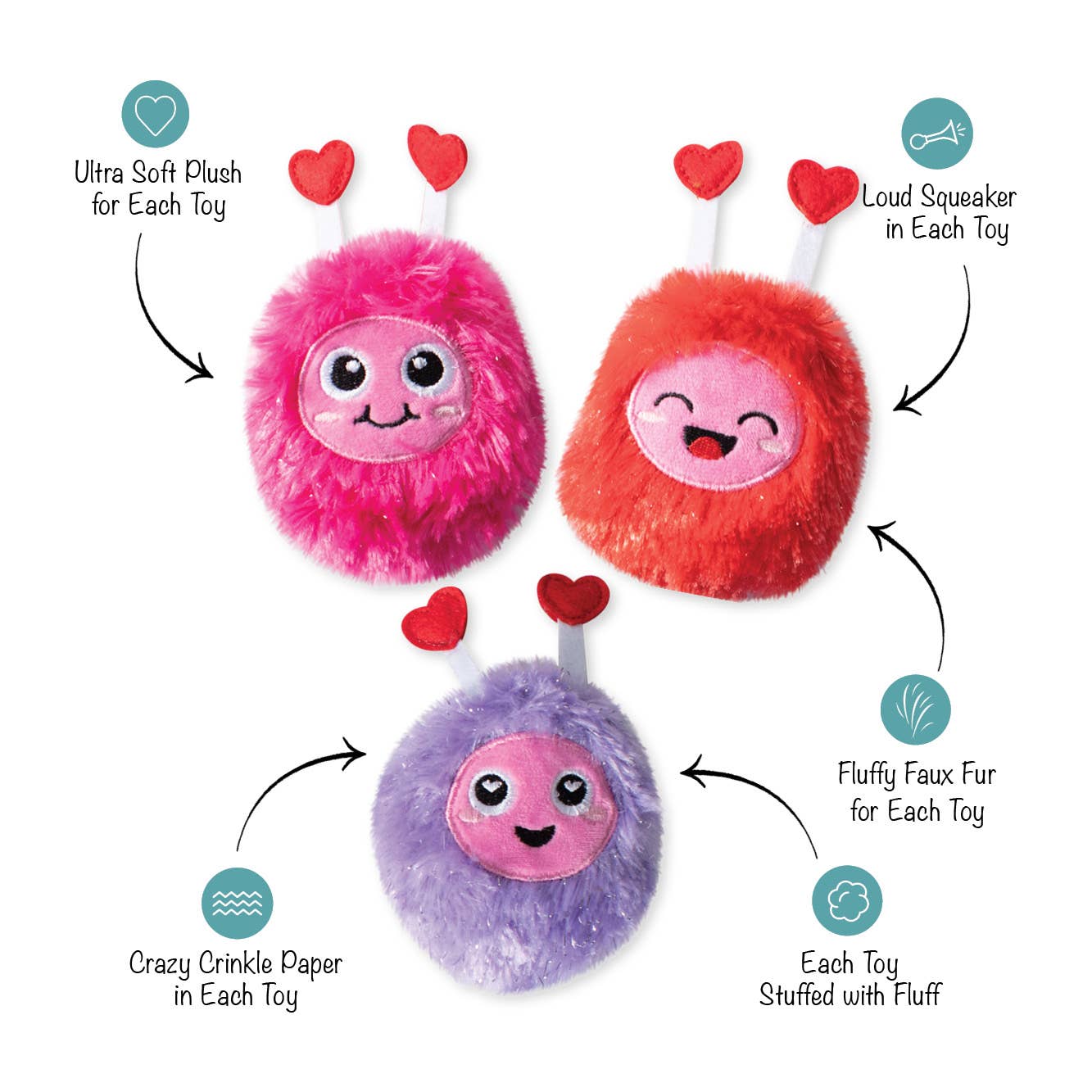 PetShop by Fringe Studio Love Connection Plush Dog Toy