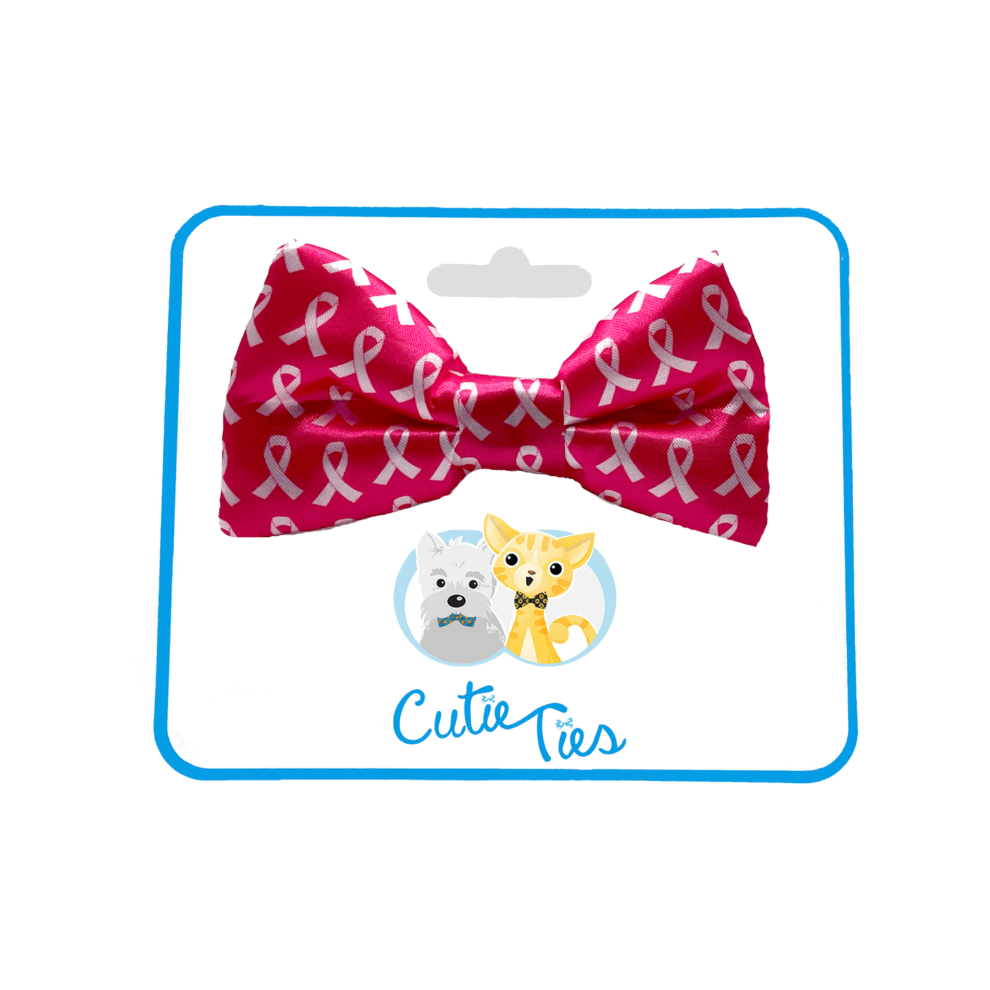Breast Cancer Awareness Pink Dog Bow Tie