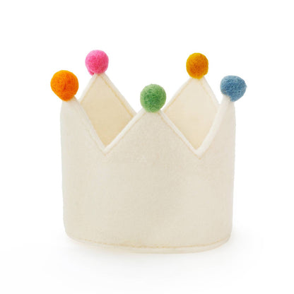 Ivory Dog Dog Birthday Crown + Numbers Set