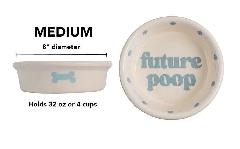 Petware Pottery Dog Bowl - Future Poop
