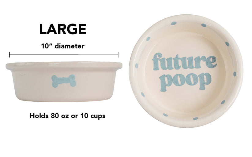 Petware Pottery Dog Bowl - Future Poop