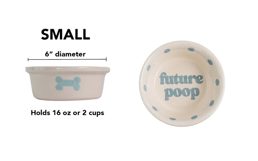 Petware Pottery Dog Bowl - Future Poop