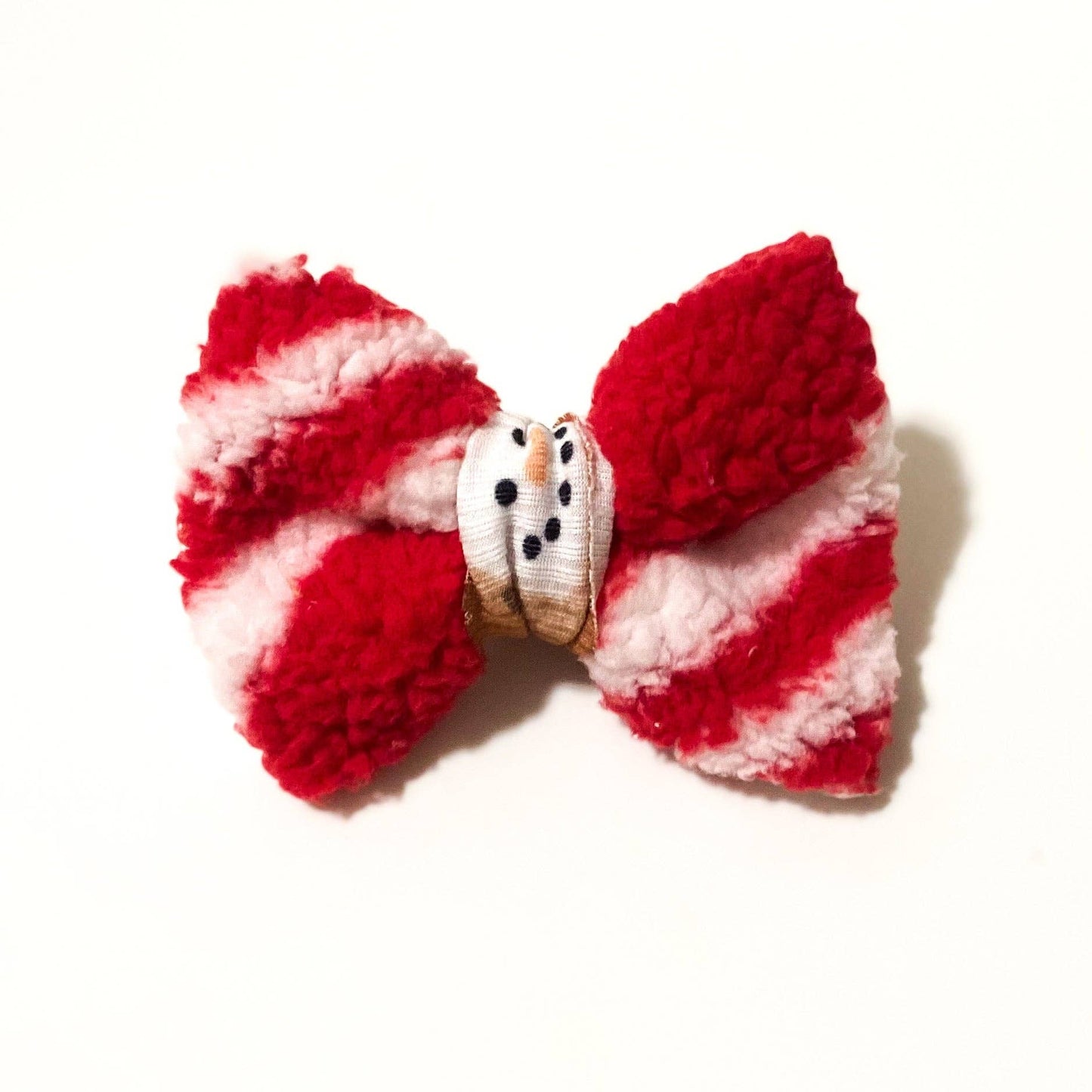 Peppermint Cocoa Sherpa Winter Dog Bow Tie