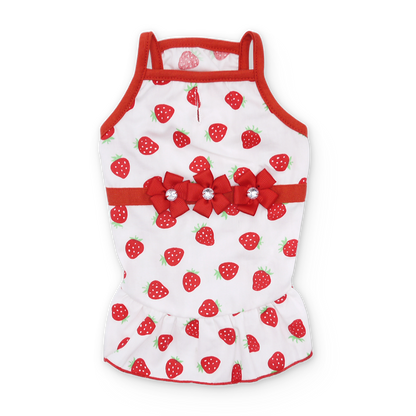 Vestido de perro con forma de fresa