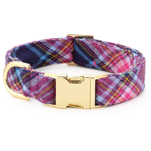 Camilla Plaid Flannel Dog Collar