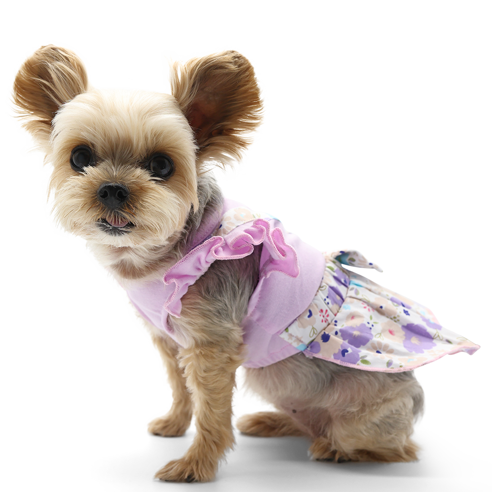 Lilac Cross Back Dog Dress