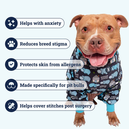 Black 'Pitty-potamus' Pit bull Pajamas