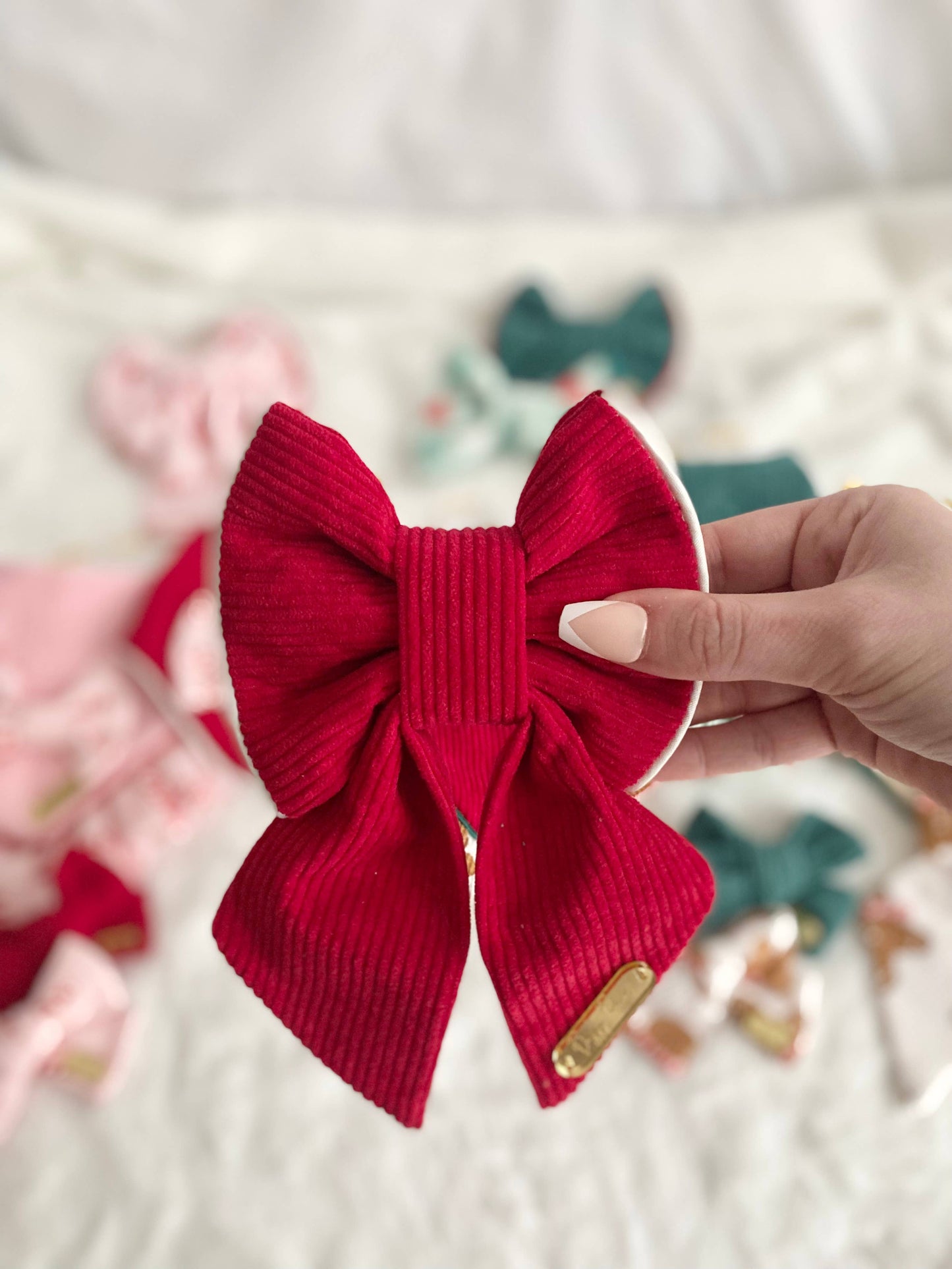 Christmas Red Dog Bow Tie