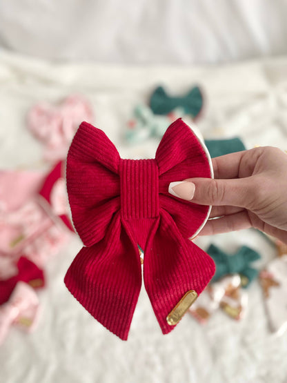 Christmas Red Dog Bow Tie