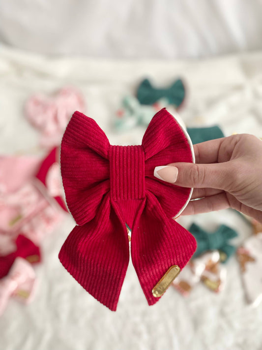 Christmas Red Dog Bow Tie