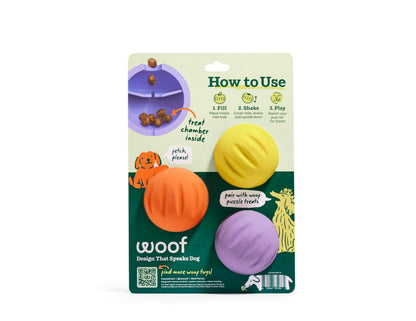 FlyBall Enrichment Treat Dispenser 3 Pack