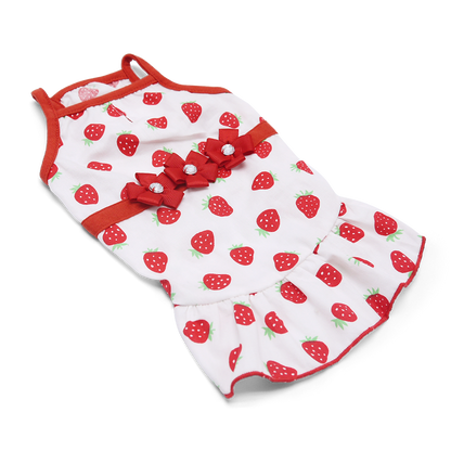 Vestido de perro con forma de fresa
